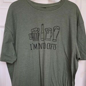 I'm Into Crafts Graphic Tee - Olive Green